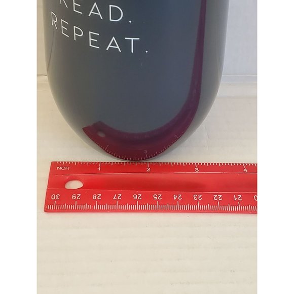 Wine Tumbler "Sip Read Repeat" 16oz Navy Blue - Picture 5 of 7